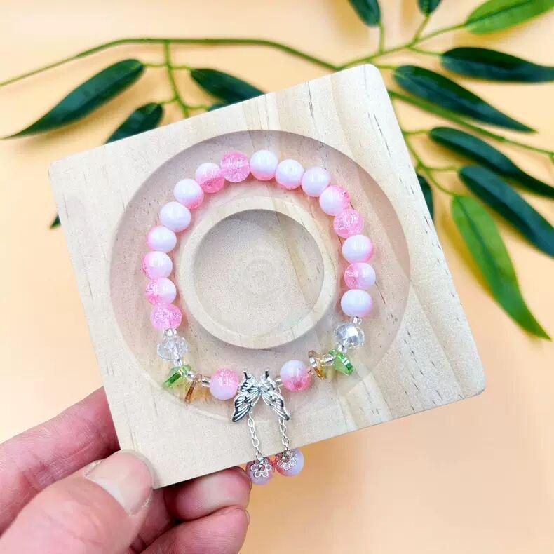Gradient Crystal Butterfly Bracelet - Simple and Versatile Student Jewelry