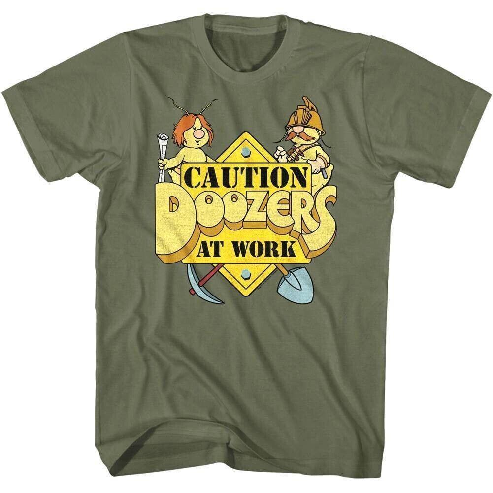 Fraggle Rock Caution Doozers At Work Men T Shirt M