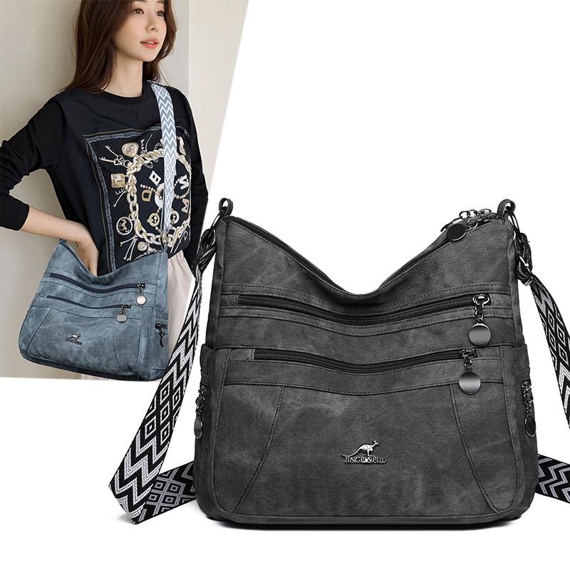 Women's Bag Fashion Mother Bag Retro Soft Leather Large Capacity Crossbody Bag