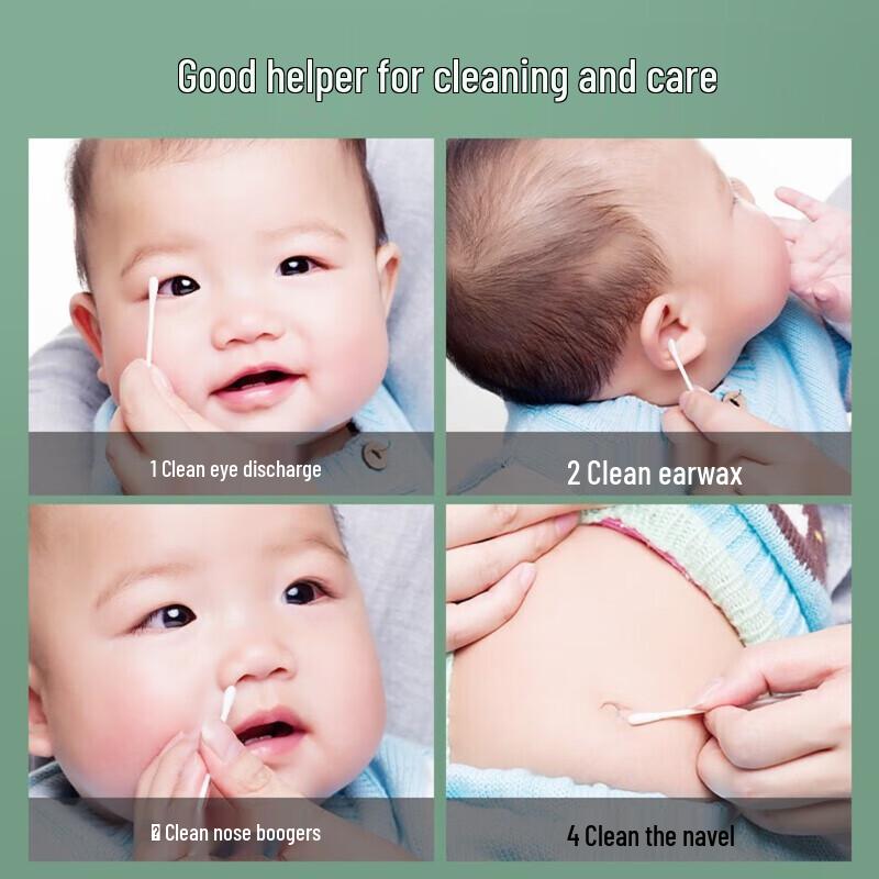 Chahua Baby Ultra-fine Double-headed Paper Stick Cotton Swabs
