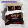 OGC Nice FC Printed 3PCS Bedding Set Breathable Duvet Cover with Pillowcases Decorative Bed Linen for Bedroom Home