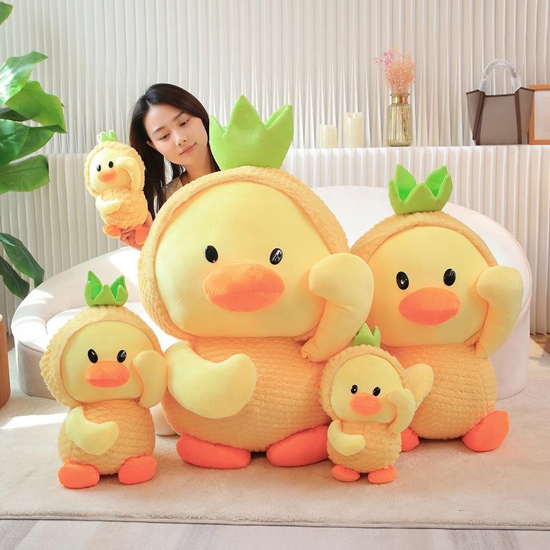 Cute Cute Pineapple Duckling Doll Plush Toy Duck Doll Children Soothing Rag Doll Birthday Gift