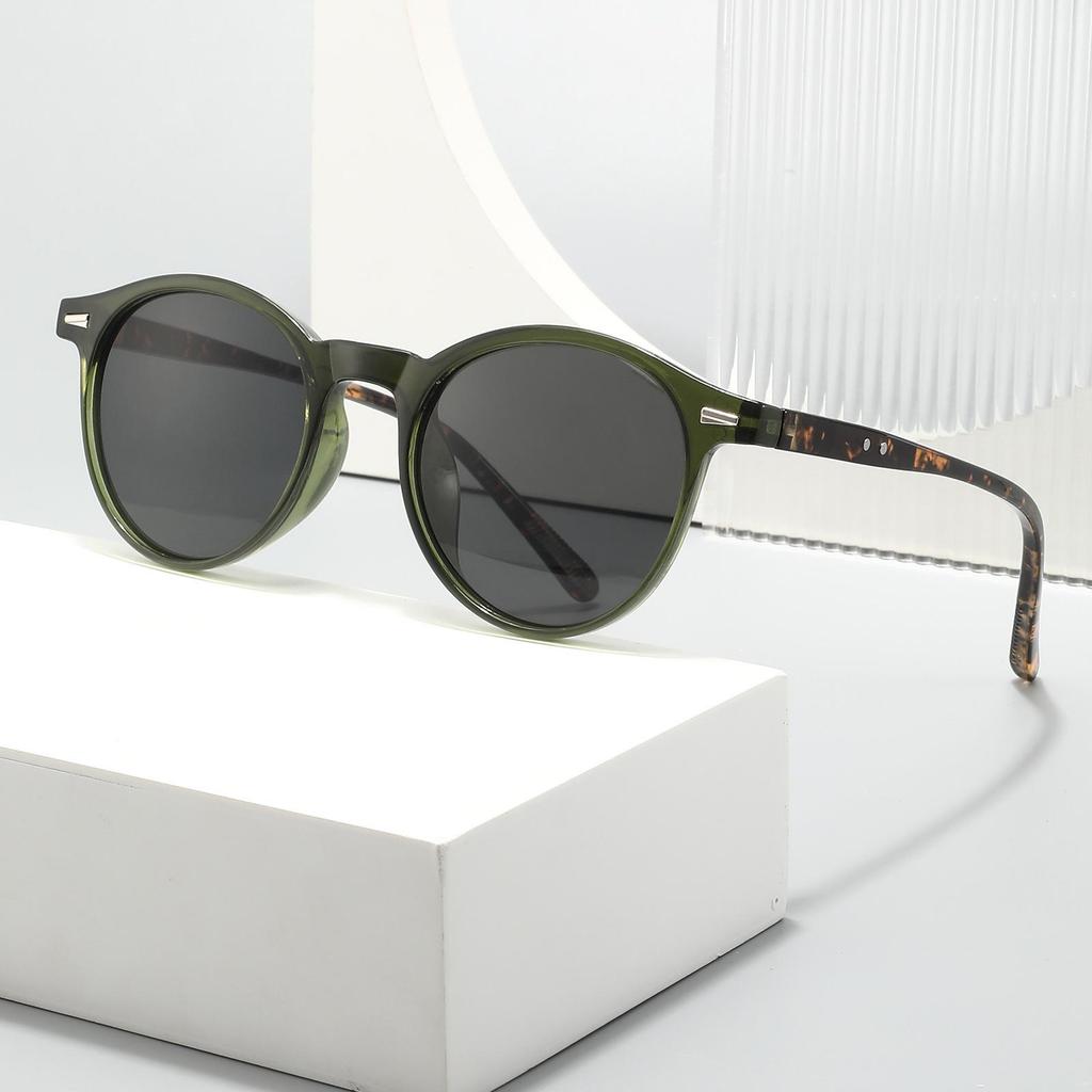 Unisex UV Protection Round Frame Sunglasses for Outdoor & Driving