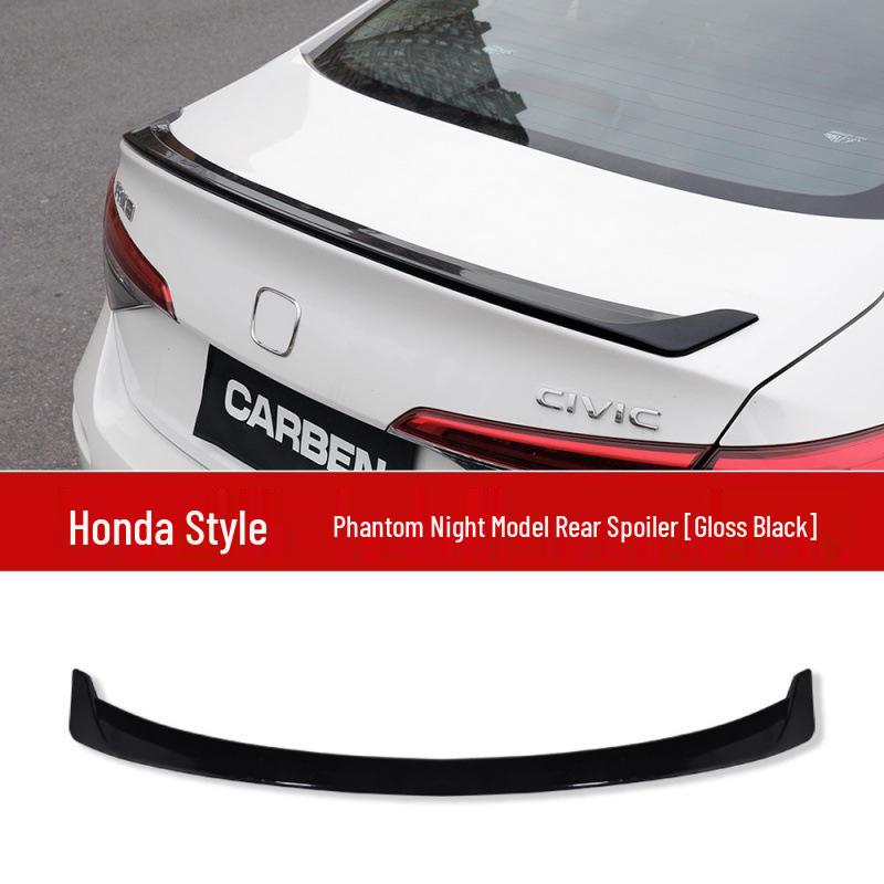 Eleventh Gen Civic Modified Rear Spoiler - Night Black High-End Warrior Edition