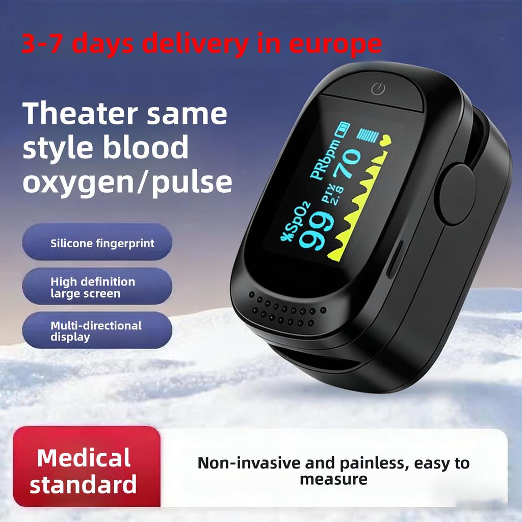 OLED Display Pulse Oximeter - Auto Shut Off & Easy-to-Read for Oxygen Users