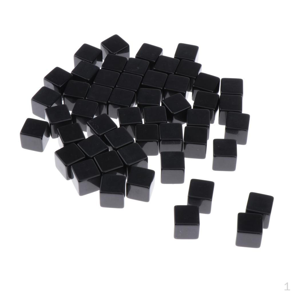 

16MM Black Acrylic Blank Cubes for Classroom Board Games, DIY Sticker, Math Counting Teaching, Party