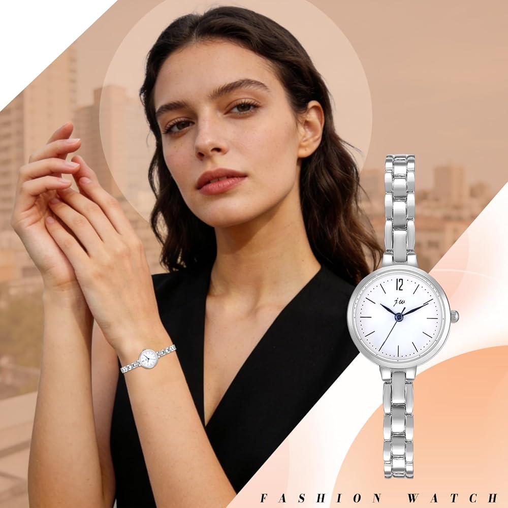 "Women's Analog Watch Bracelet Stylish Silver Alloy Band Fashion Accessory"