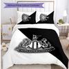 Newcastle United Football Printed 3 Pieces Bedding Set, Comfortable Skin Friendly Bedroom Duvet Cover Set