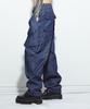 Millimillieon Basalt Denim Like Cargo Pants B08-Navy