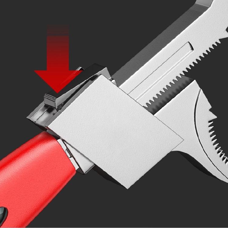 Adjustable Basin Wrench With Interchangeable Heads Faucet Repair Tool For Sink Installation with Nonslip Teeth Design