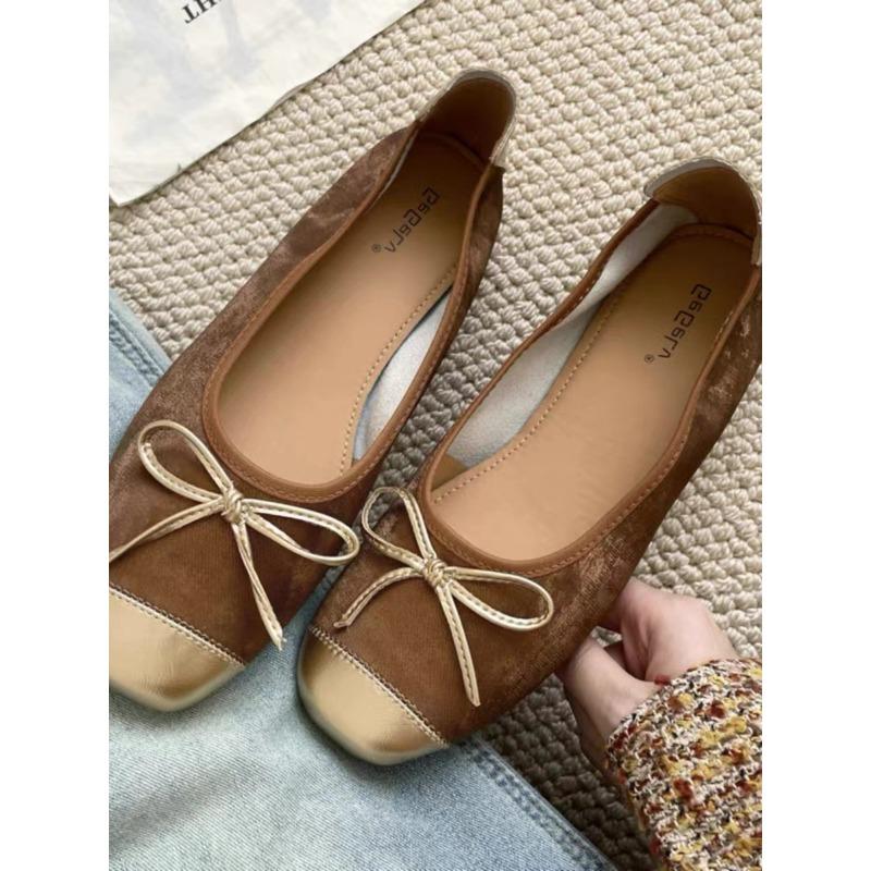 Jednoduché boty s měkkou podrážkou, ploché baleríny
