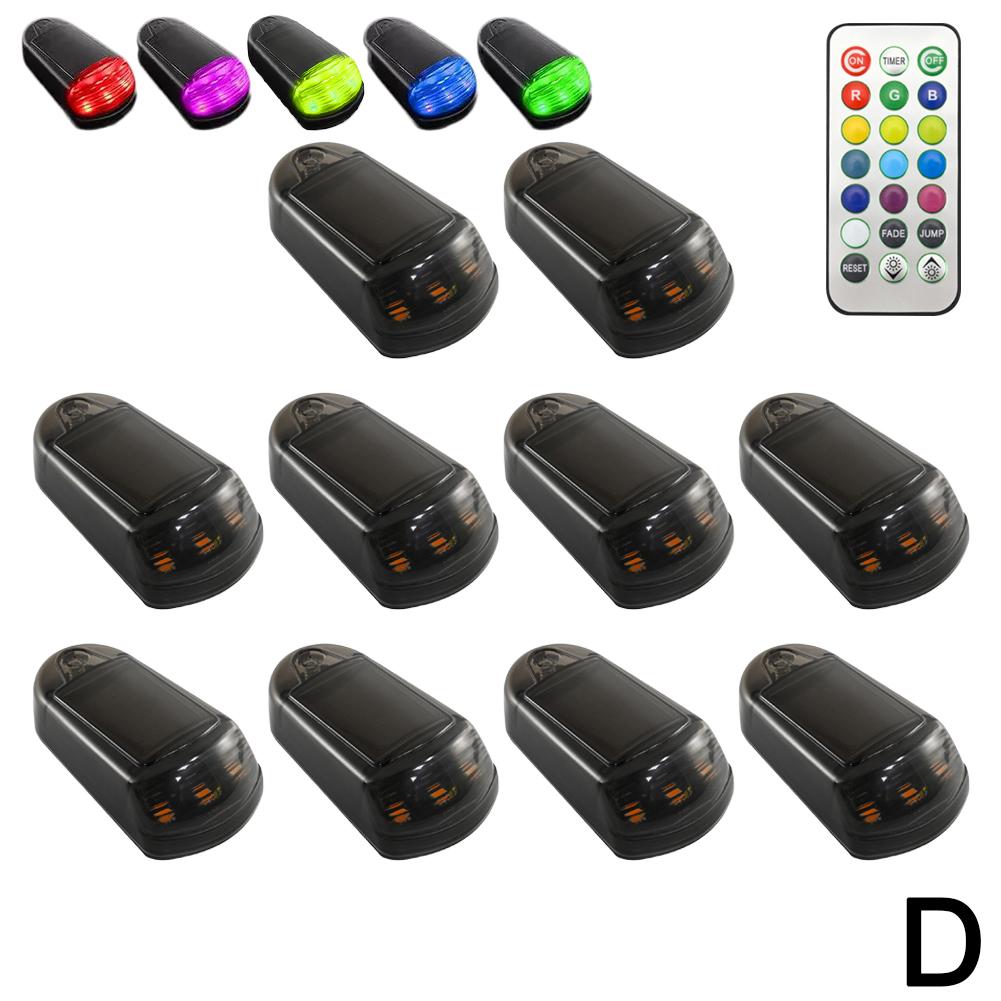 Car Led Solar Roof Mouse Light Punch-free 7-color Remote Switch Wireless Cab Light For Trucks Modification Warning Light T5p7
