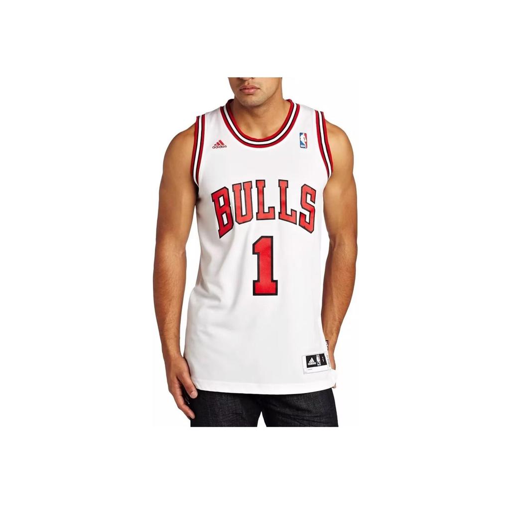 Adidas X NBA Collaboration Rose Bulls 1 Embroidered Swingman Fan Edition Jersey Unisex Jerseys White U08972