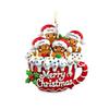 Merry Christmas Gingerbread Family Decoration, Grandchildren Gingerbread 2D Flat Acrylic Christmas Decoration
