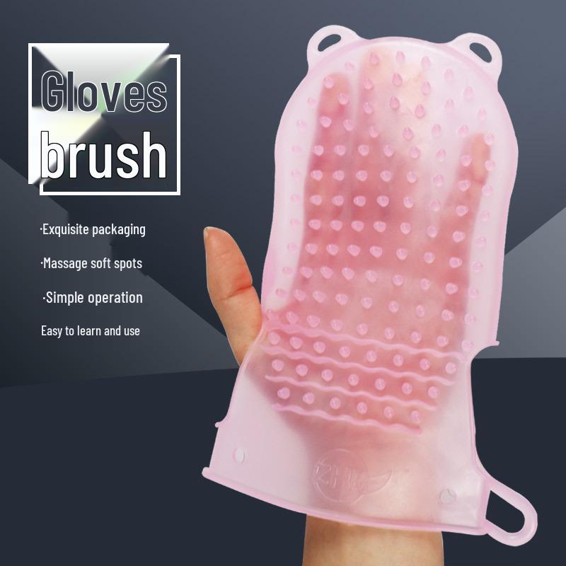 Silicone Meridian Massage Brush - Soft Glove Essential Oil Body Brush