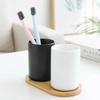 Simple Ceramic Mouthwash Cup Bathroom Accessories Solid Color Ceramic Toothbrush Cup Wash Cup Household Bathroom Supplies