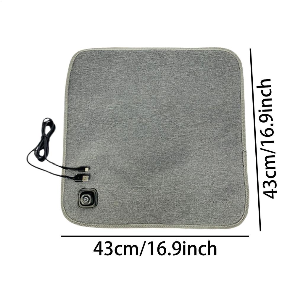 Chair Heating Pad 3 Temperature Settings Bleacher Mat USB Heated Stadium Seat For Office Outdoor Stadium Car Truck Camping