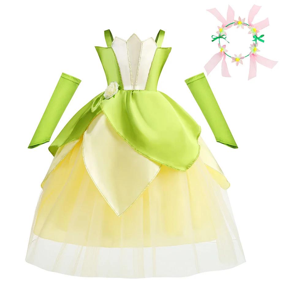 Children's Halloween Green Fairy Tinkerbell Costume Dress