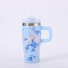 Cross-Border Floral 304 Stainless Steel Insulated Sports Cup - Outdoor Ice King