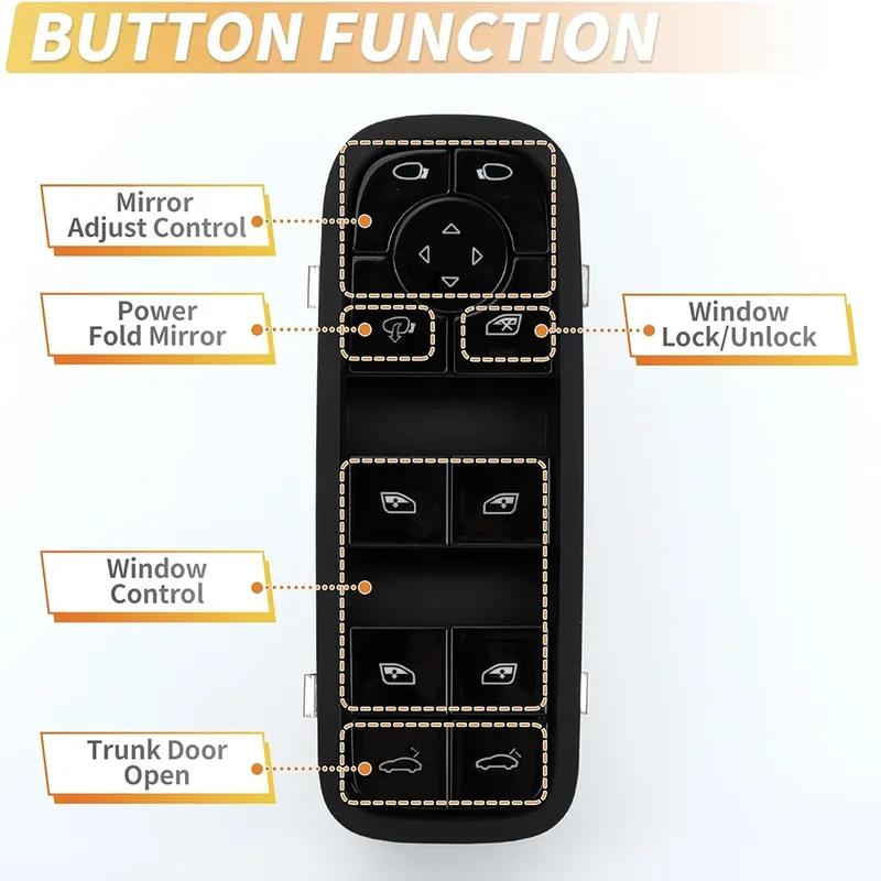For Porsche Cayenne Panamera 2018    Electric Power Master Window Control Switch Button Auto Parts Car Accessories