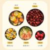 5 In 1 Stainless Steel Fresh-keeping Box Five Piece Set, Kitchen Refrigerator Fresh-keeping Storage Can, Round with Lid