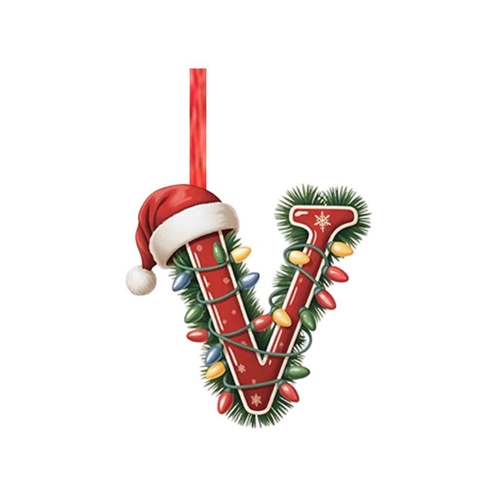 2D Christmas Decoration Pendant Christmas Tree Tag Theme Party Crafts Ornament