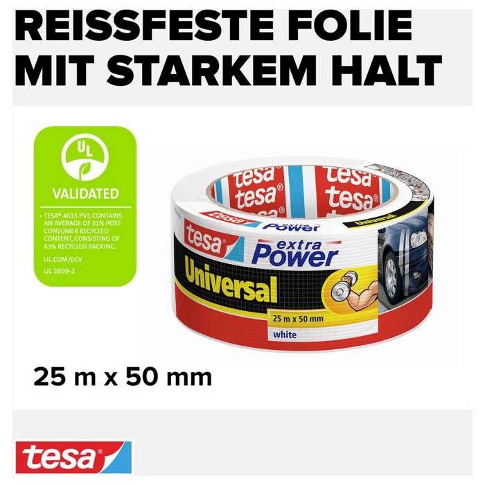 Ruban adhésif - tesa - 56388-00002-05 - extra power - blanc - multi-usages