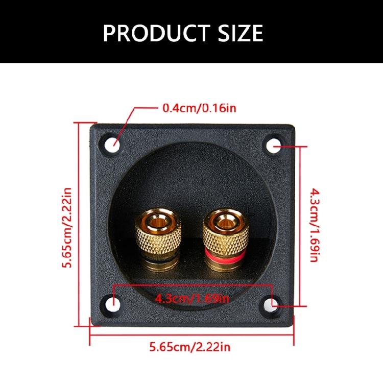 56.5mm 2 Way Binding Post Speaker Terminals Connectors For Sound System Installation And Upgrades