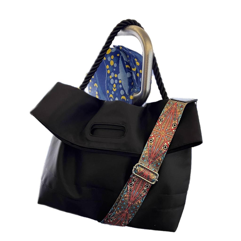 Men's Black High-End Large Capacity Tote & Crossbody Sports Bag