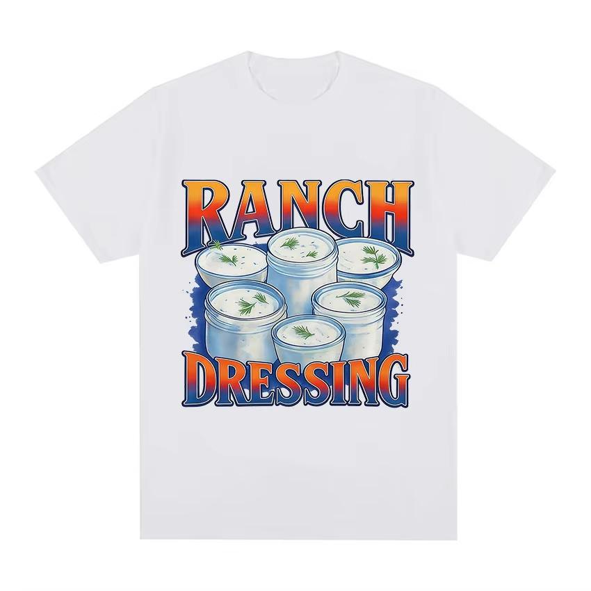 Funny Ranch Dressing Retro Meme Graphic TShirt Unisex Women Casual ONeck Short Sleeve T Shirts Vintage Oversized Cotton Tee Shirt