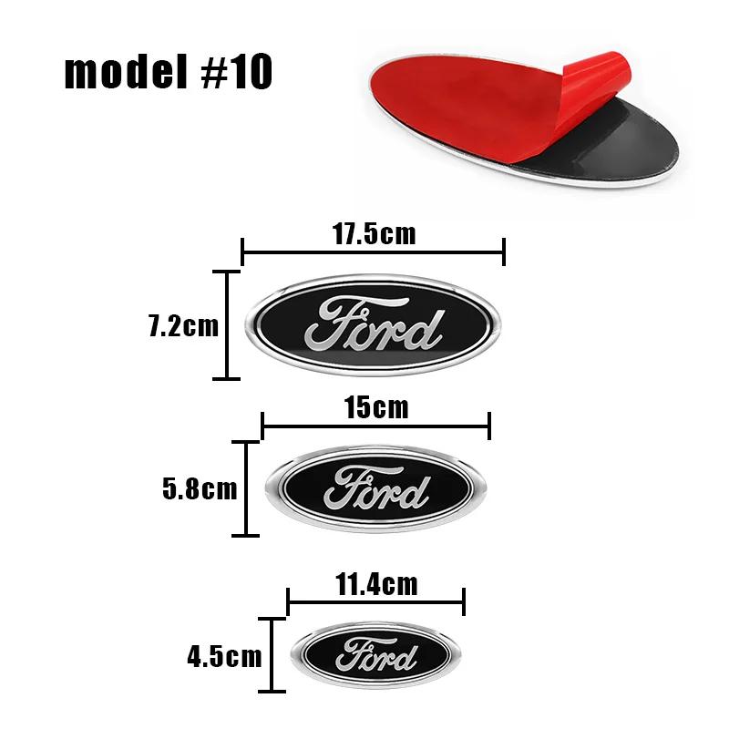 114mm/150mm/175mm Car Front Hood Emblem for Ford Fiesta Range Focus Mondeo Explorer Fusion Transit Edge Auto Rear Trunk Sticker CVU1
