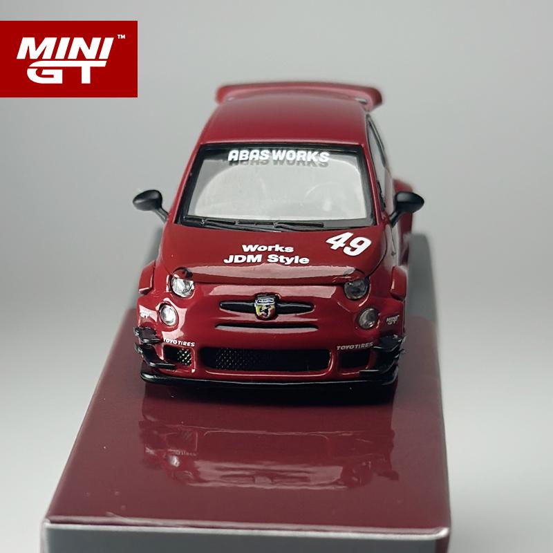 MINIGT 1:64 LB-WORKS X Abas Works ABARTH 595 Red Alloy Car Model 963