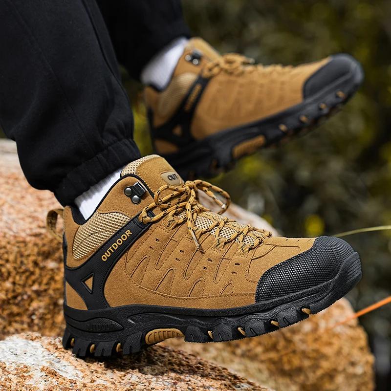 Men Boots Hiking Shoes Climbing Sneakers Unisex Outdoor Sport Boots Men Trekking Mountain Shoes Athletic