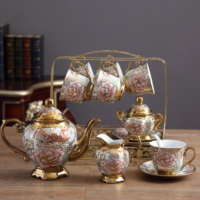Set di tazze e teiere da caffè in ceramica per uso domestico