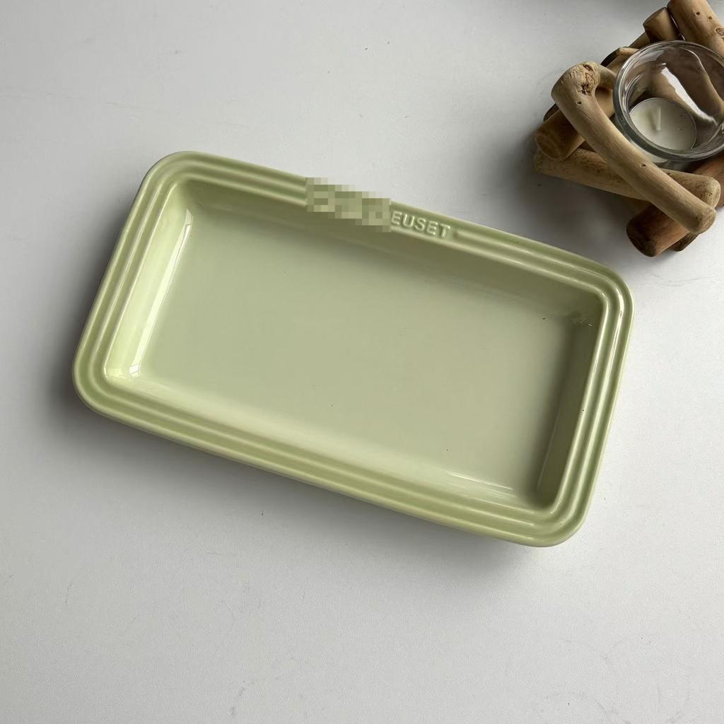 Französisches Steinzeug-Porzellan, rechteckiges Tablett, 25,4 cm, Fischteller, Pommes Frites, Knödel, Gemüsesuppe, Haushalts-Essteller