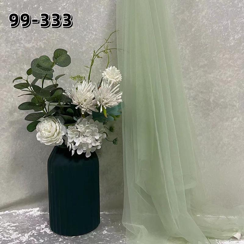 Green Soft Yarn Curtain Net for Kindergarten Decoration, Scene Layout, Wedding Backdrop, and Dress Fabric
