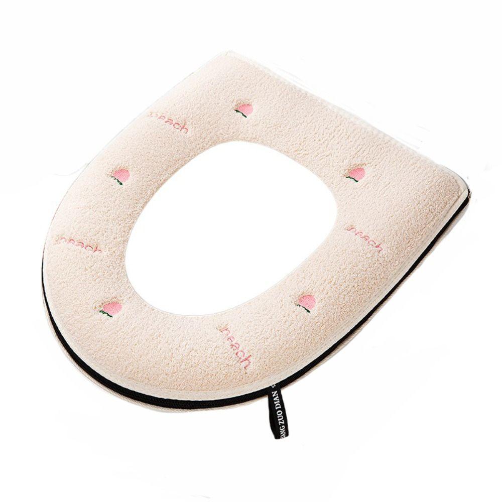 Handle Toilet Seat Cushion With Zipper Closestool Mat Reusable Toilet Pad Bathroom
