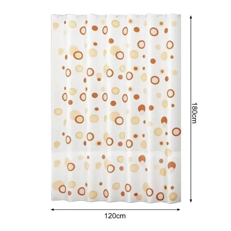 1 Set Shower Curtain Partition Waterproof Bathtub Curtain Fabric Lined Hotel Machine Washable Soft For Home Bathroom