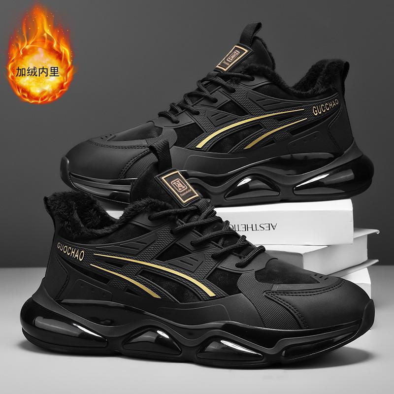 Black air cushion sneakers men's 2025 new student sports dad shoes Putian basketball men's winter running shoes