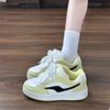 Light yellow color scheme Guochao niche bread shoes women's ins2025 velvet warm versatile student leisure sports board shoes