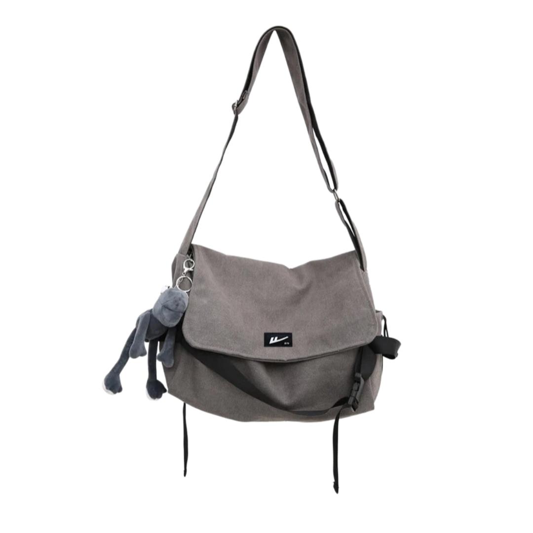 

Warrior Casual CanvasCrossbody Bag, Large Capacity, Shoulder Bag, Grey сірий