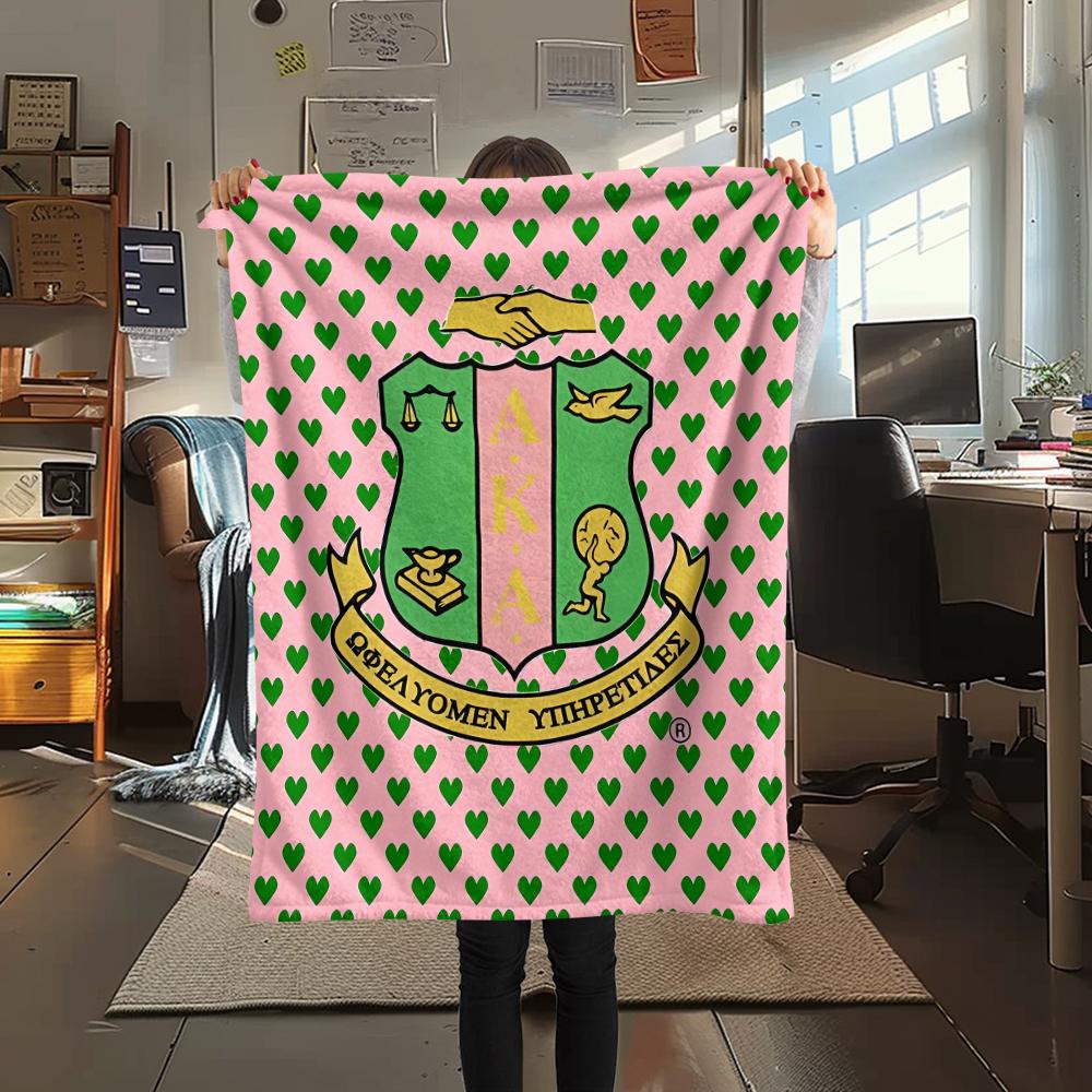 1Pc AKA Print Flannel Blanket, High quality Comfortable for All Seasons, Home Decor, Warmth and Comfort, Perfect for Christmas Gifts