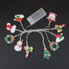 Cartoon Christmas Santa Claus LED String Light Xmas Tree Hanging Ornaments 2025 Christmas Decoration For Home New Year Kids Gift