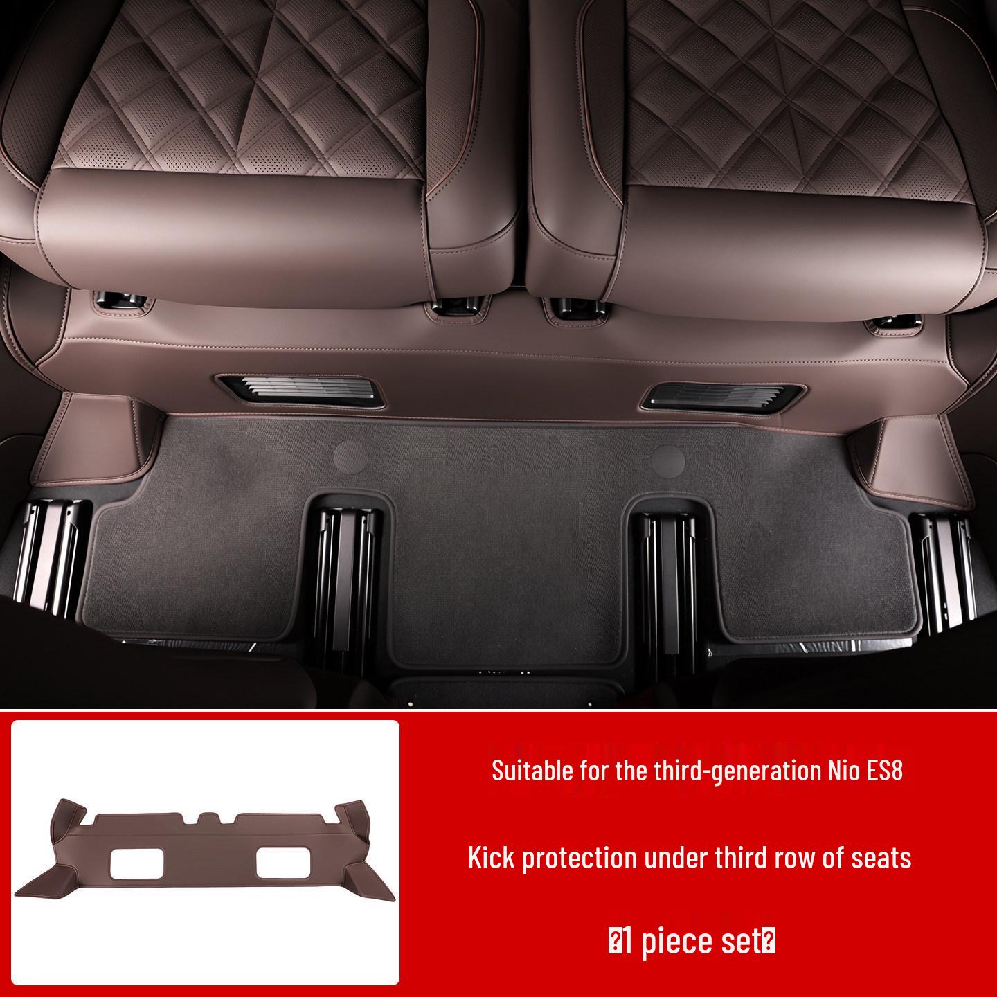 Nio ES8 Third Row Leather Kick Mats: Fits 26 Models, Rear Seat Protection Car Interior Accessories