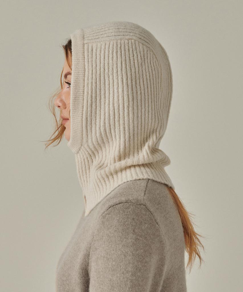 MUSINSA STANDARD WOMAN Women'S Soft Boucle Knit Balaclava [Cream]