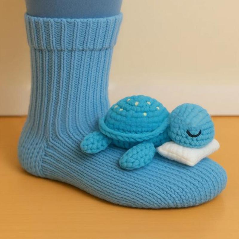 3D Knits Animal Socks,Plush Animals Hug Socks,Funny Novelties Winter Warm Hand Crocheted Socks Christmas Gifts Women