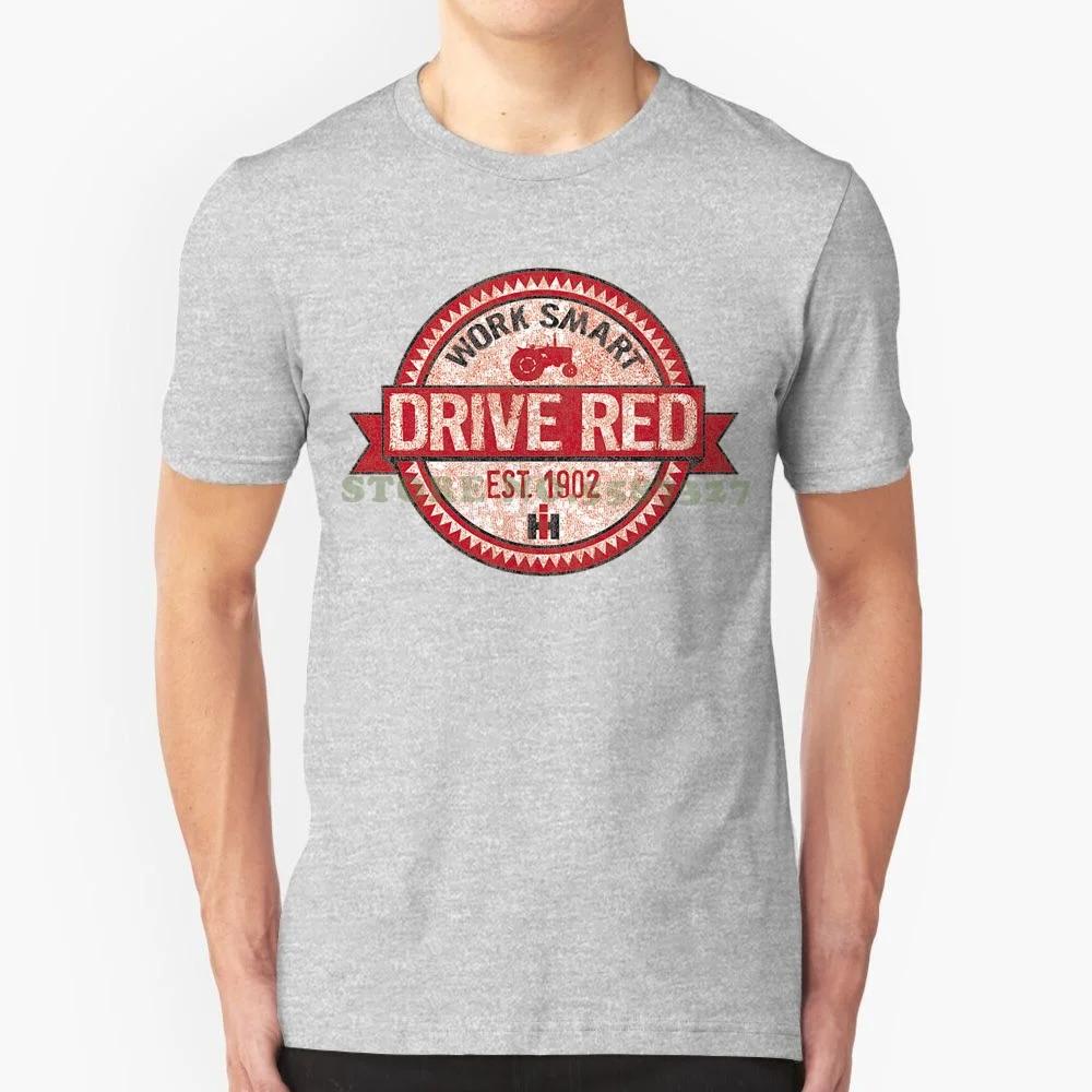GUOYAN TOP T-shirts Casual Merk Kleding Katoen Werk Slim Rijden Rood Ih International Harvester Tractor Heren T-shirt 2XL