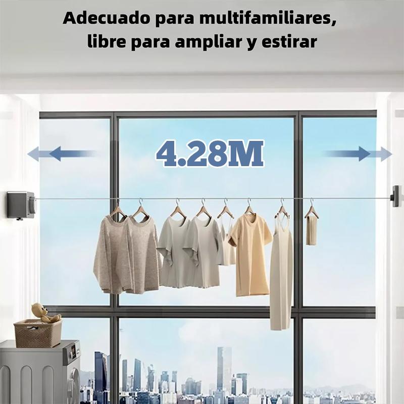 Space-Saving Retractable Clothes Hangers & Invisible Stainless Steel Drying Wire - Durable Indoor Balcony Laundry Accessories