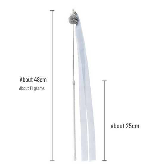 Fairy Cat Teaser Stick with Ribbon and Bell - Pet Toys for Cats