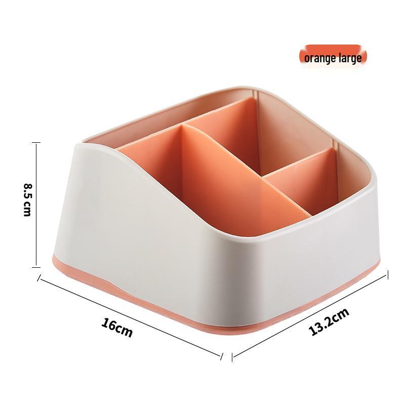 Desktop Stationery Organizer with Compartments for Markers, Paper Clips, Staples, Erasers, and Charging Cables